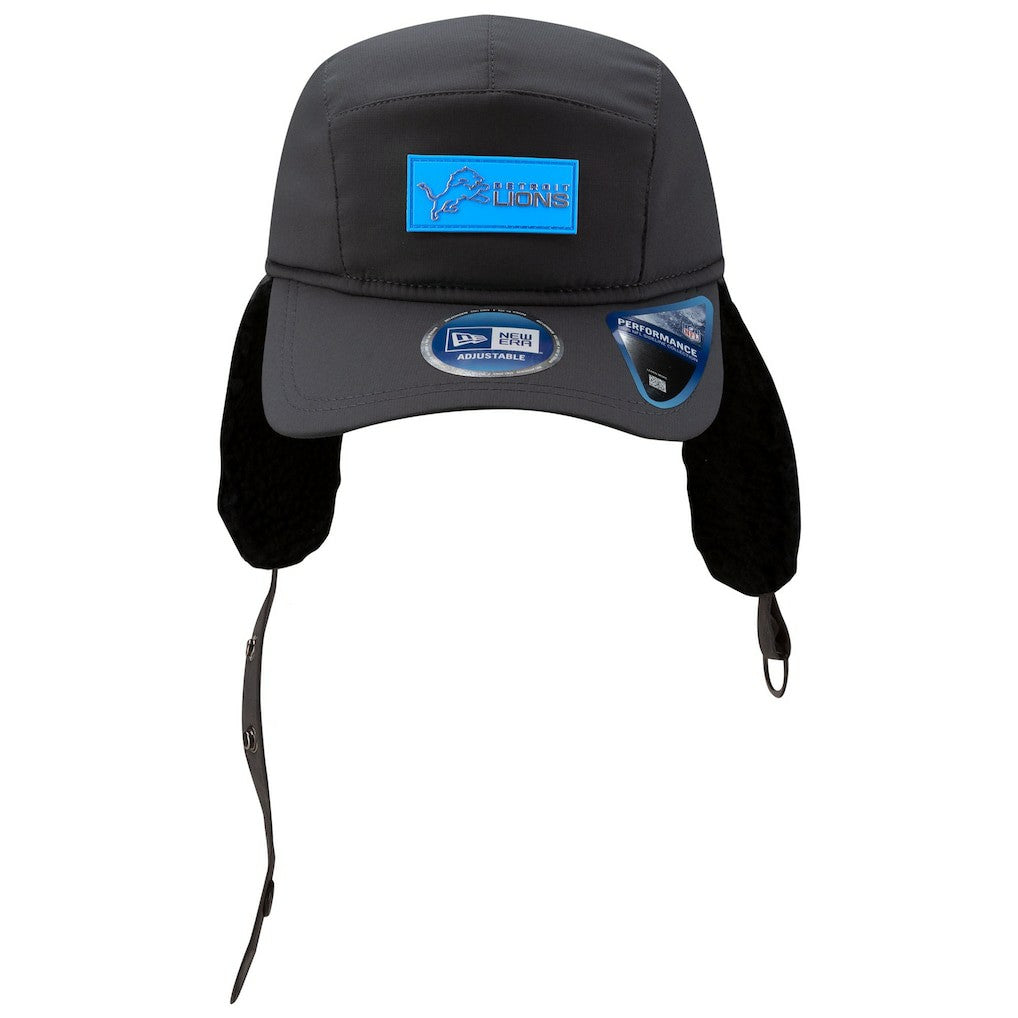 Detroit Lions New Era 2025 Sideline Cold Weather Runner Dog Ear Adjustable Hat