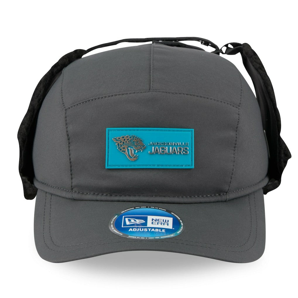 Jacksonville Jaguars New Era 2025 Sideline Cold Weather Runner Dog Ear Adjustable Hat