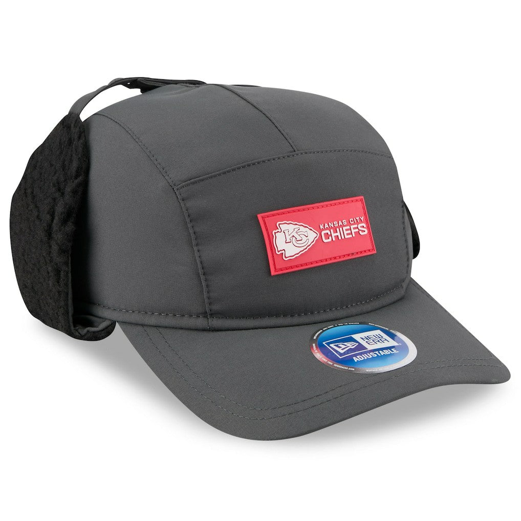 Kansas City Chiefs New Era 2025 Sideline Cold Weather Runner Dog Ear Adjustable Hat