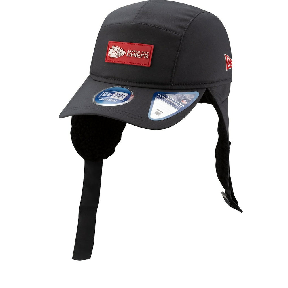 Kansas City Chiefs New Era 2025 Sideline Cold Weather Runner Dog Ear Adjustable Hat