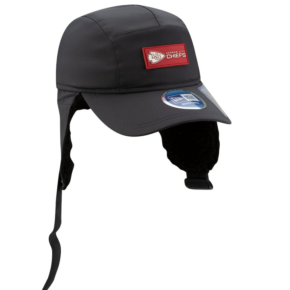 Kansas City Chiefs New Era 2025 Sideline Cold Weather Runner Dog Ear Adjustable Hat