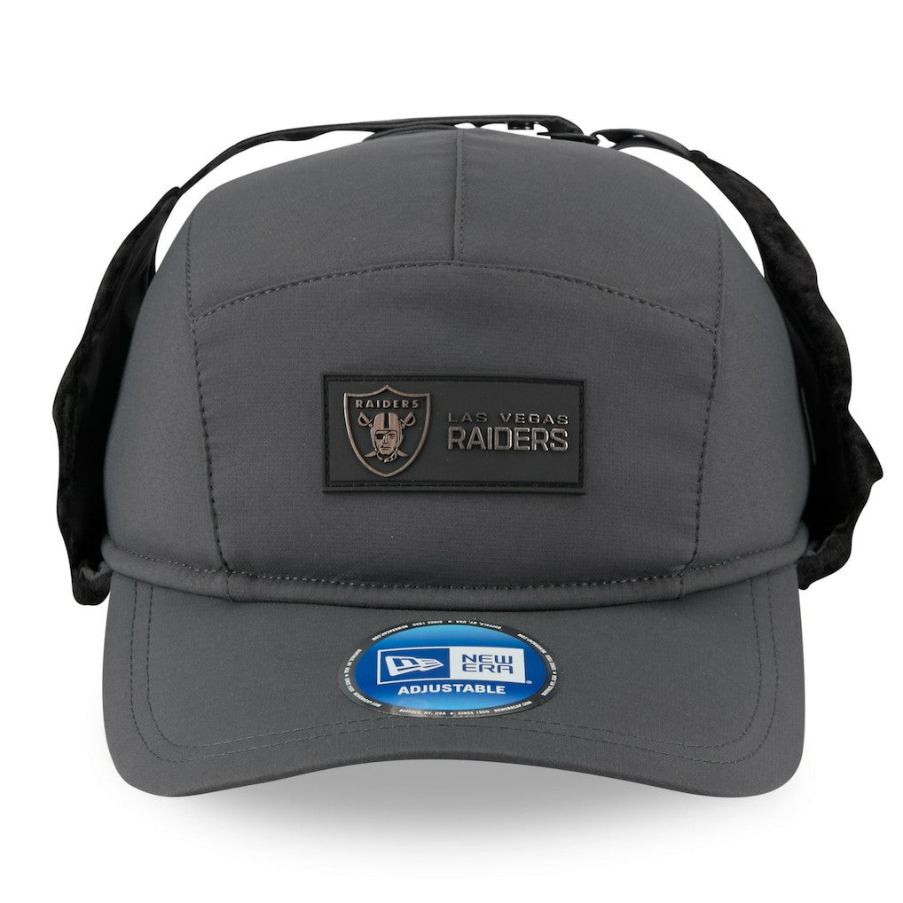 Las Vegas Raiders New Era 2025 Sideline Cold Weather Runner Dog Ear Adjustable Hat