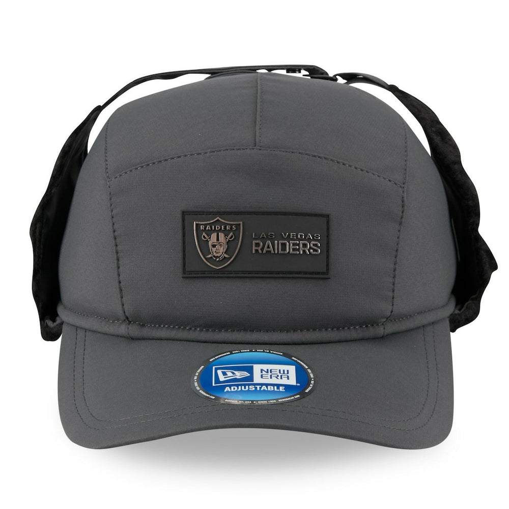 Las Vegas Raiders New Era 2025 Sideline Cold Weather Runner Dog Ear Adjustable Hat
