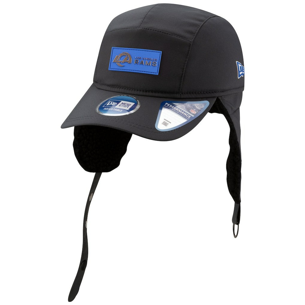 Los Angeles Rams New Era 2025 Sideline Cold Weather Runner Dog Ear Adjustable Hat