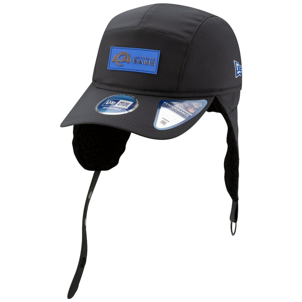 Los Angeles Rams New Era 2025 Sideline Cold Weather Runner Dog Ear Adjustable Hat