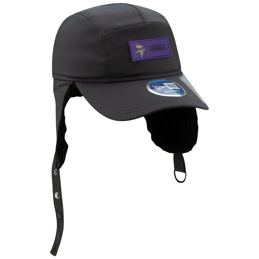 Minnesota Vikings New Era 2025 Sideline Cold Weather Runner Dog Ear Adjustable Hat