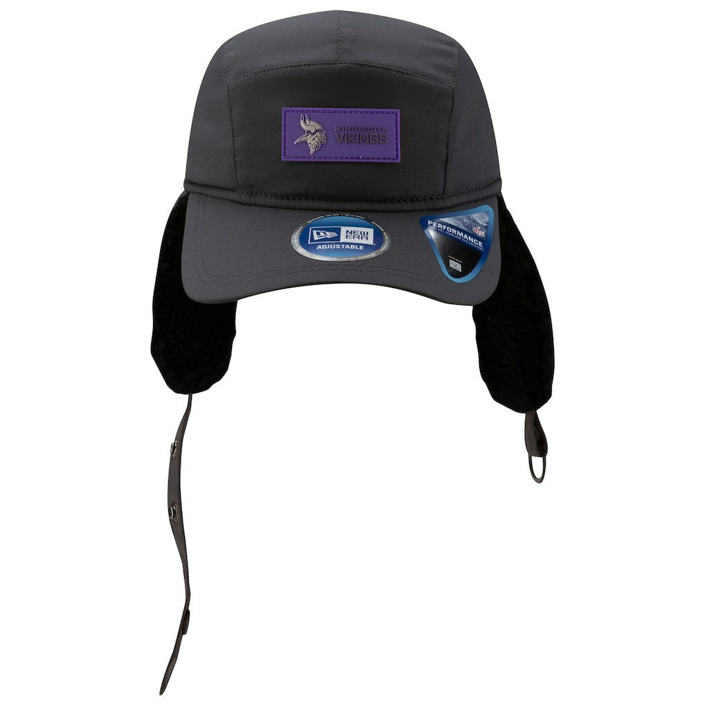 Minnesota Vikings New Era 2025 Sideline Cold Weather Runner Dog Ear Adjustable Hat