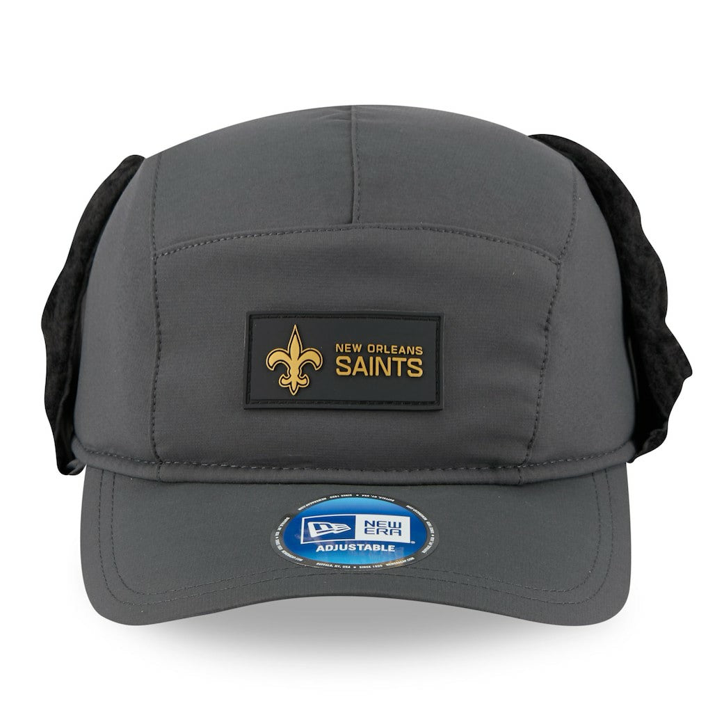 New Orleans Saints New Era 2025 Sideline Cold Weather Runner Dog Ear Adjustable Hat