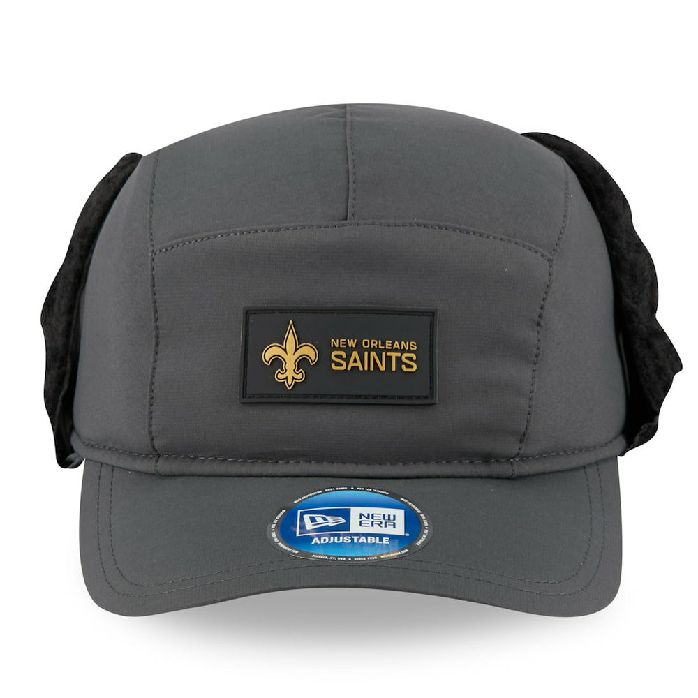New Orleans Saints New Era 2025 Sideline Cold Weather Runner Dog Ear Adjustable Hat