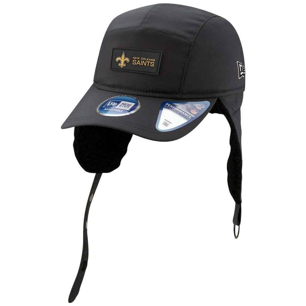 New Orleans Saints New Era 2025 Sideline Cold Weather Runner Dog Ear Adjustable Hat