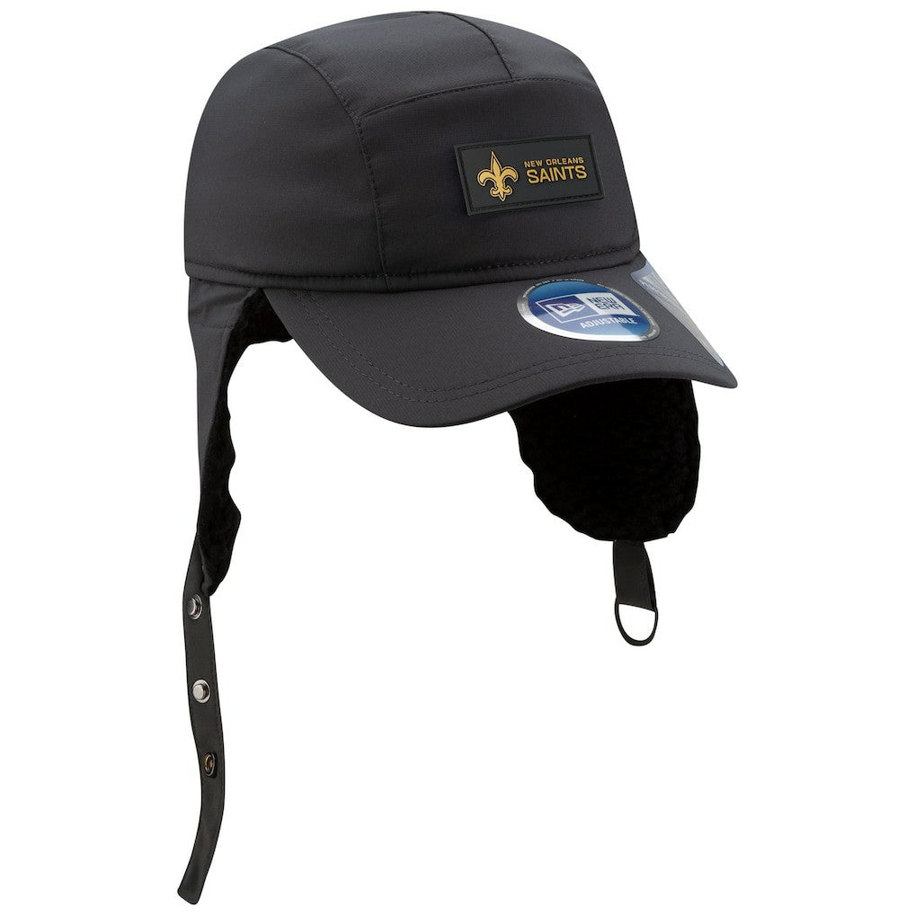 New Orleans Saints New Era 2025 Sideline Cold Weather Runner Dog Ear Adjustable Hat