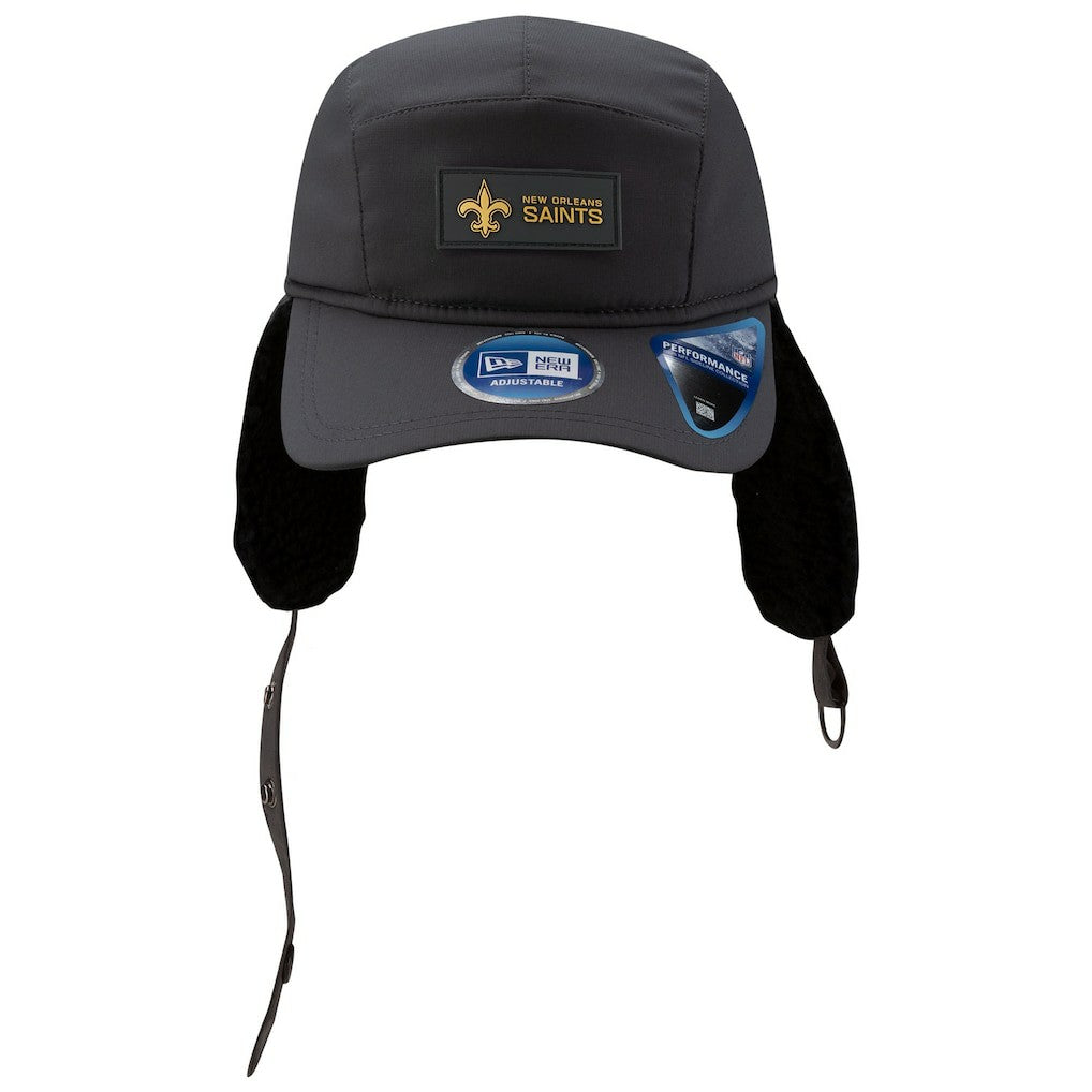 New Orleans Saints New Era 2025 Sideline Cold Weather Runner Dog Ear Adjustable Hat