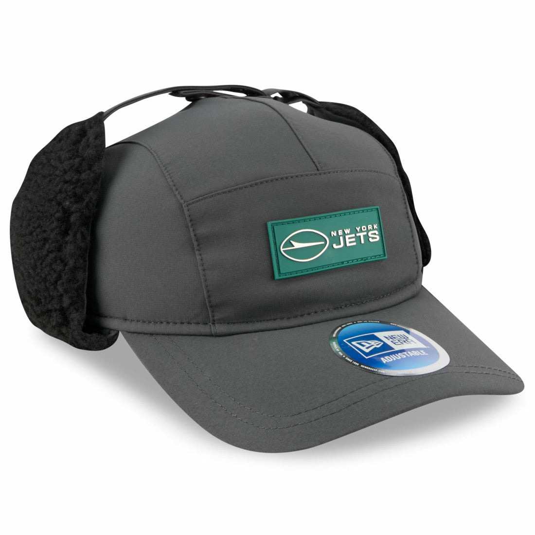 New York Jets New Era 2025 Sideline Cold Weather Runner Dog Ear Adjustable Hat