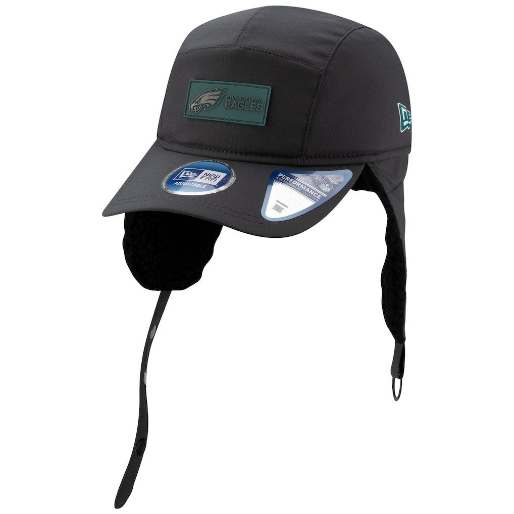 Philadelphia Eagles New Era 2025 Sideline Cold Weather Runner Dog Ear Adjustable Hat