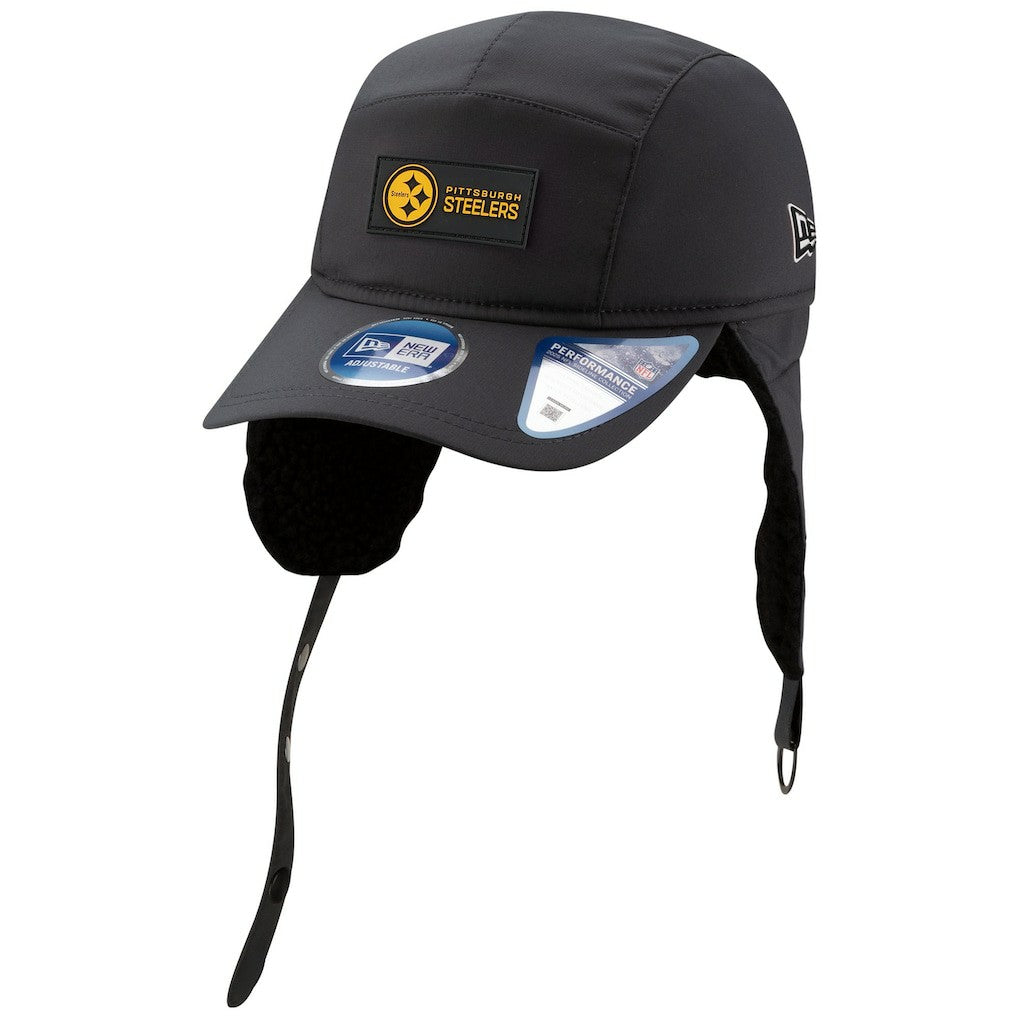Pittsburgh Steelers New Era 2025 Sideline Cold Weather Runner Dog Ear Adjustable Hat
