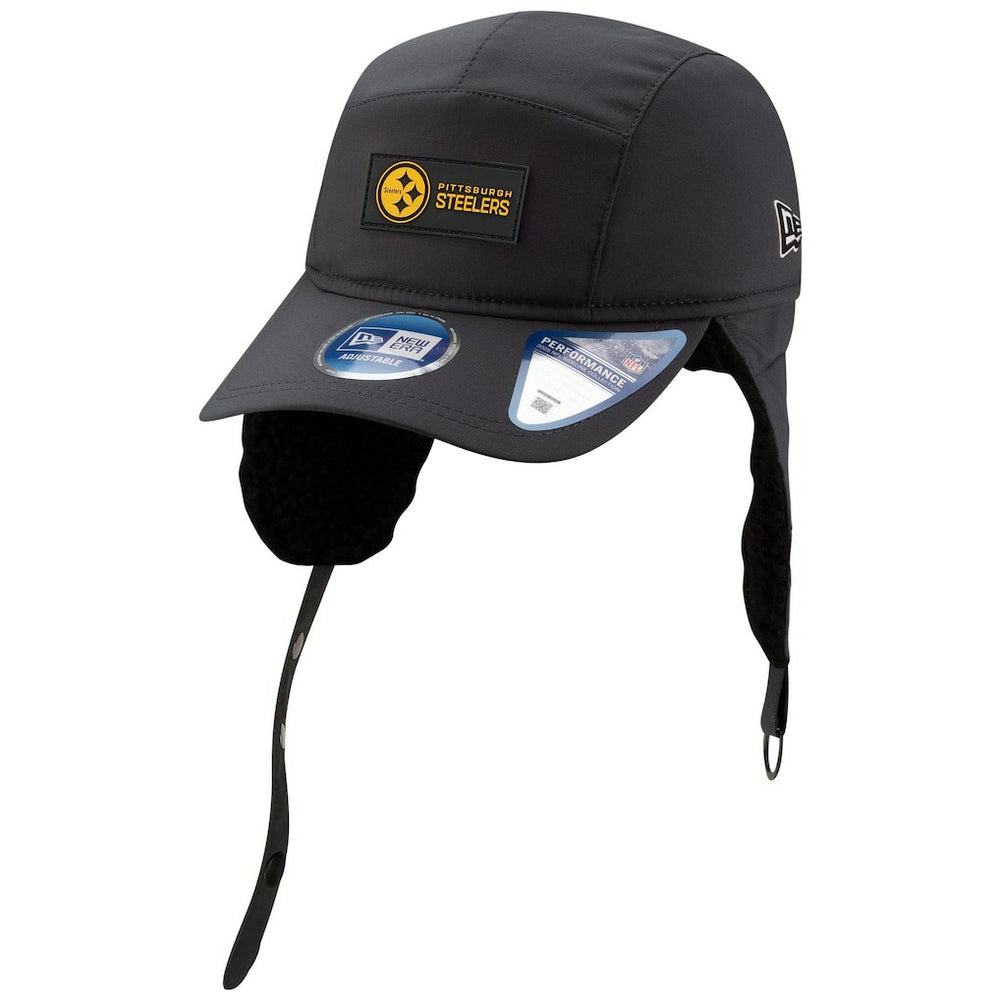 Pittsburgh Steelers New Era 2025 Sideline Cold Weather Runner Dog Ear Adjustable Hat