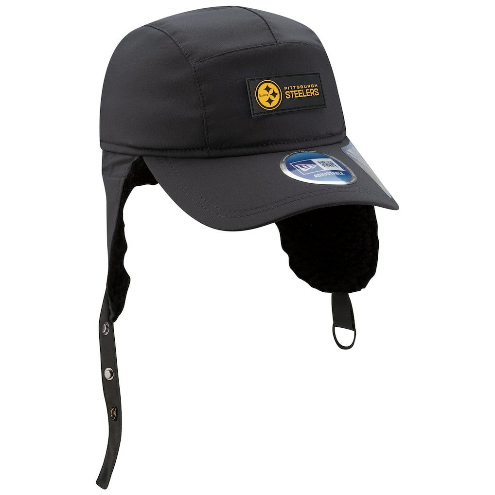 Pittsburgh Steelers New Era 2025 Sideline Cold Weather Runner Dog Ear Adjustable Hat