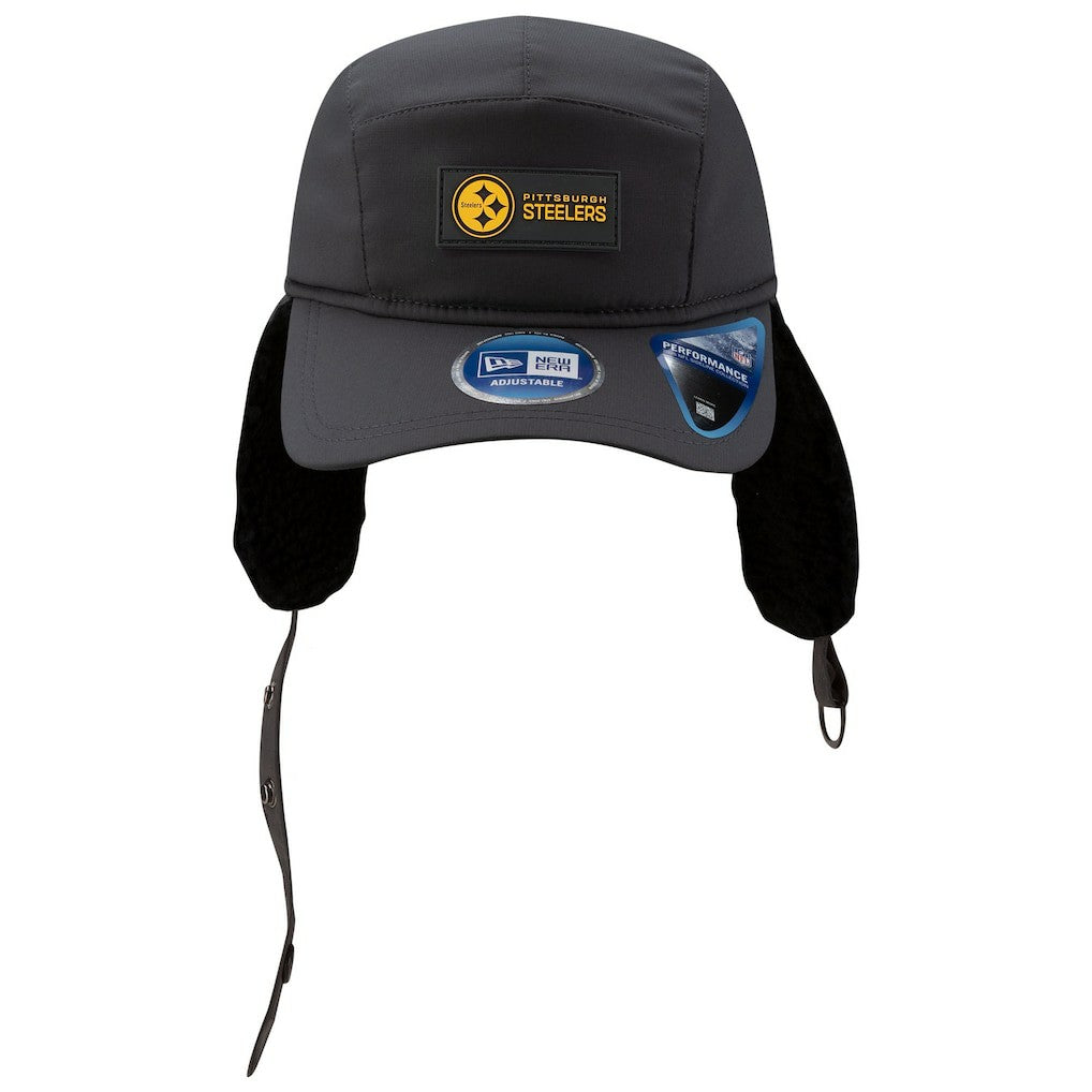Pittsburgh Steelers New Era 2025 Sideline Cold Weather Runner Dog Ear Adjustable Hat