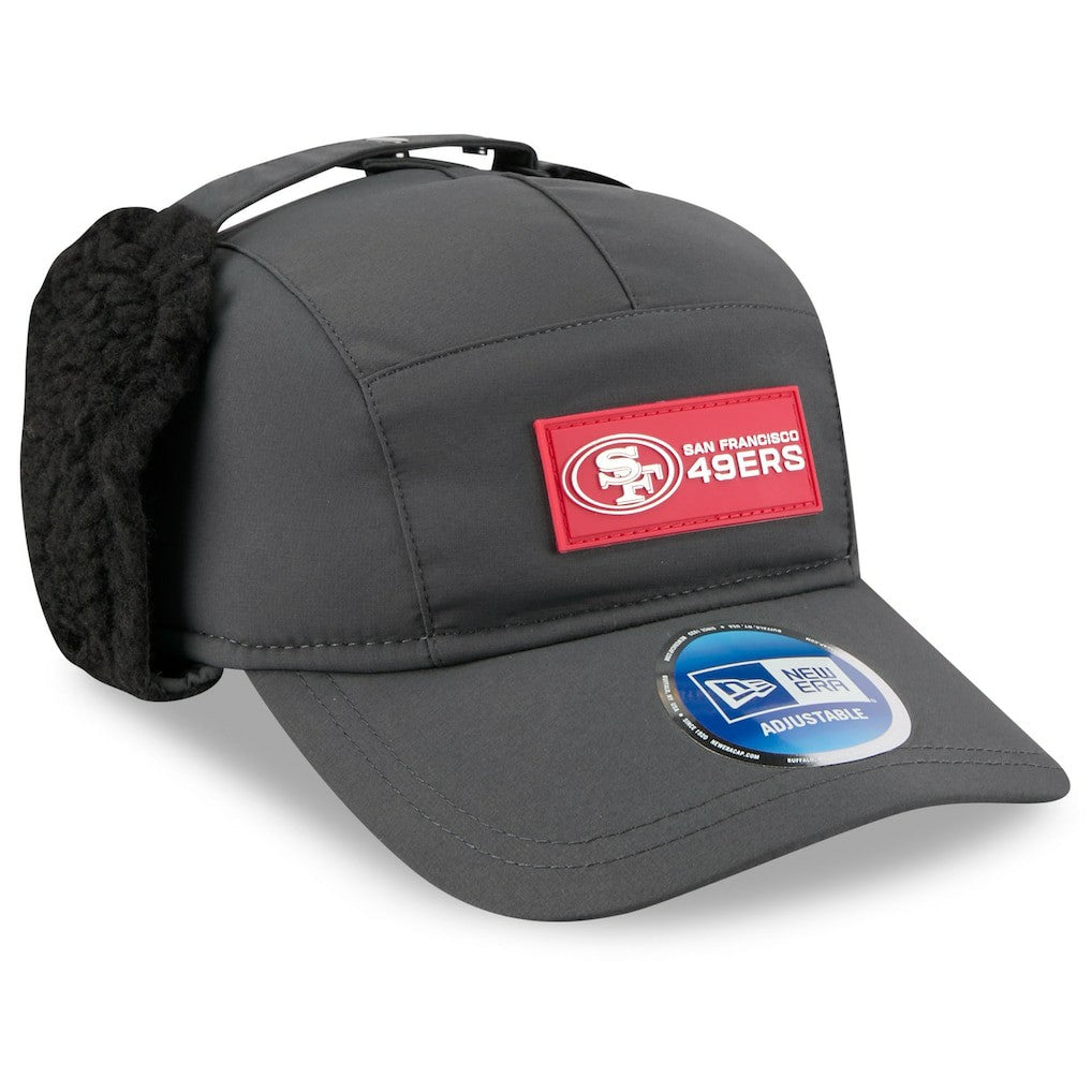 San Francisco 49ers New Era 2025 Sideline Cold Weather Runner Dog Ear Adjustable Hat