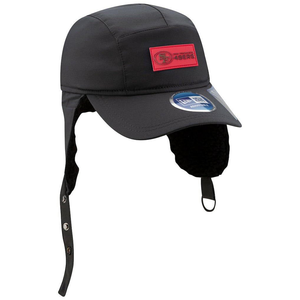 San Francisco 49ers New Era 2025 Sideline Cold Weather Runner Dog Ear Adjustable Hat