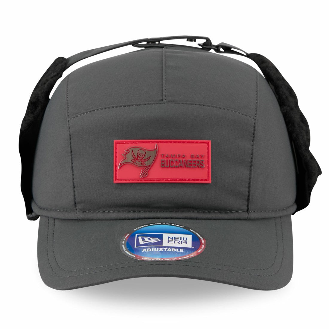 Tampa Bay Buccaneers New Era 2025 Sideline Cold Weather Runner Dog Ear Adjustable Hat