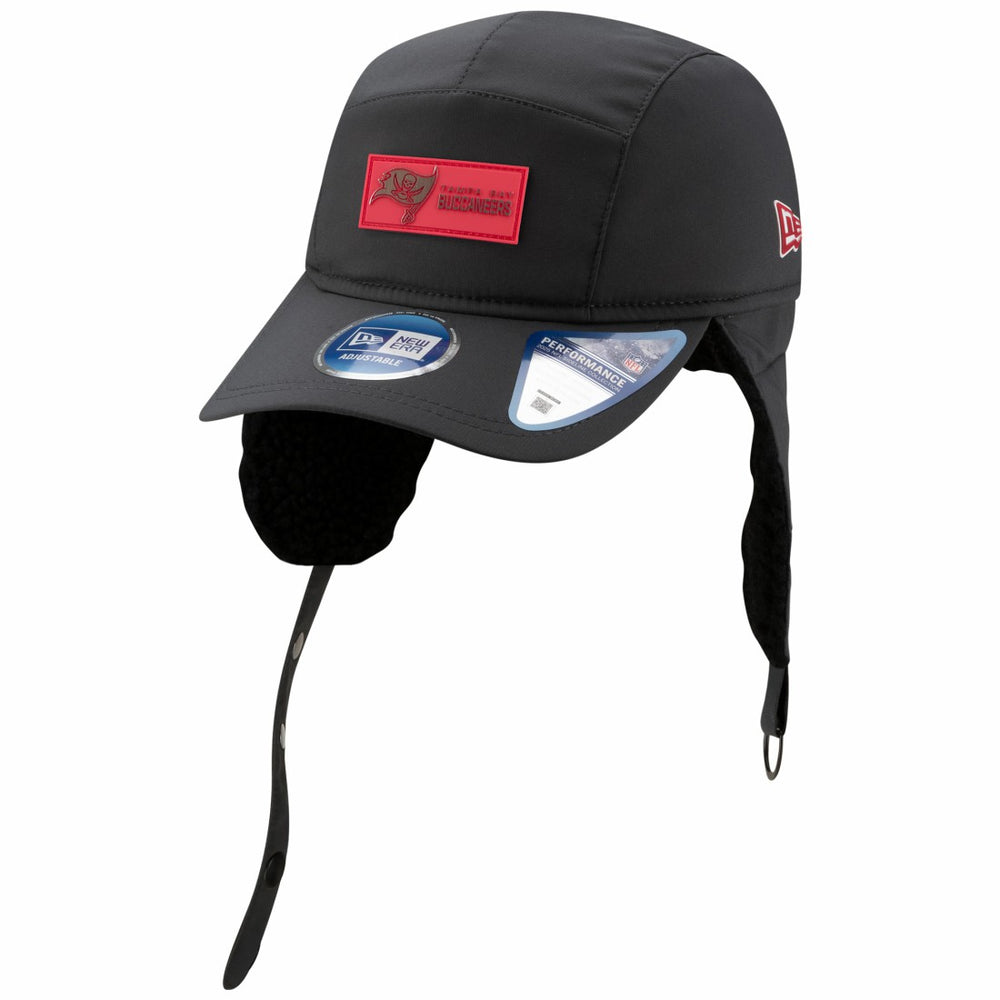 Tampa Bay Buccaneers New Era 2025 Sideline Cold Weather Runner Dog Ear Adjustable Hat