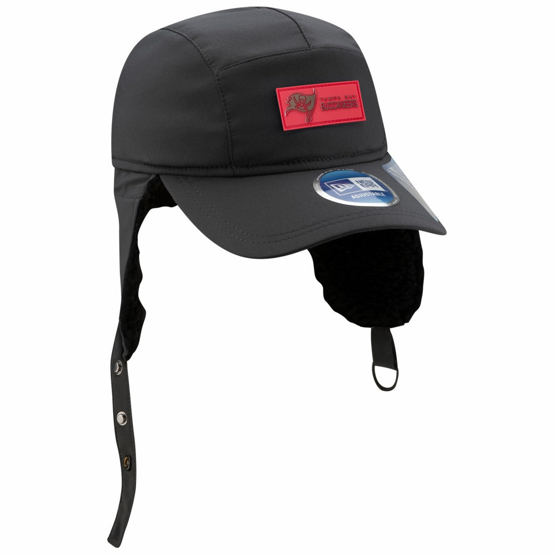 Tampa Bay Buccaneers New Era 2025 Sideline Cold Weather Runner Dog Ear Adjustable Hat