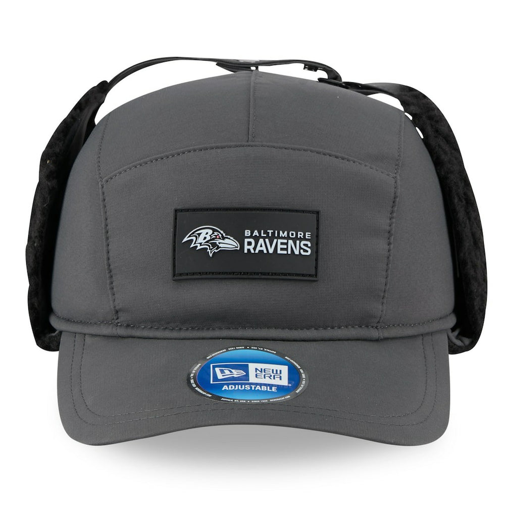 Baltimore Ravens New Era 2025 Sideline Cold Weather Runner Dog Ear Adjustable Hat