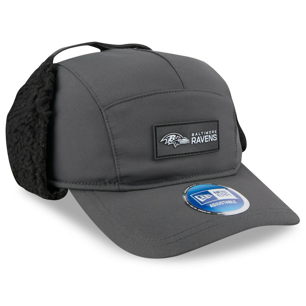 Baltimore Ravens New Era 2025 Sideline Cold Weather Runner Dog Ear Adjustable Hat