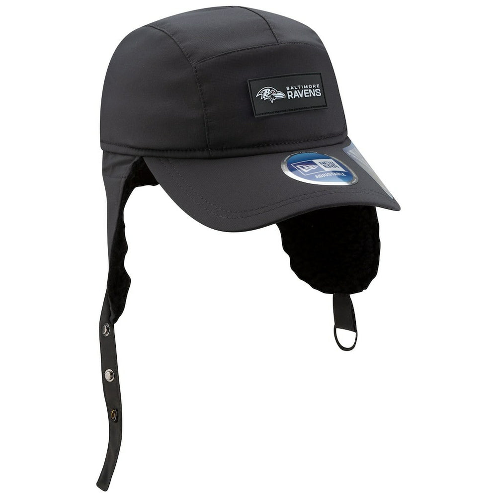 Baltimore Ravens New Era 2025 Sideline Cold Weather Runner Dog Ear Adjustable Hat