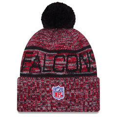 Atlanta Falcons New Era 2025 Sideline Cold Weather Cuffed Knit Hat with Pom