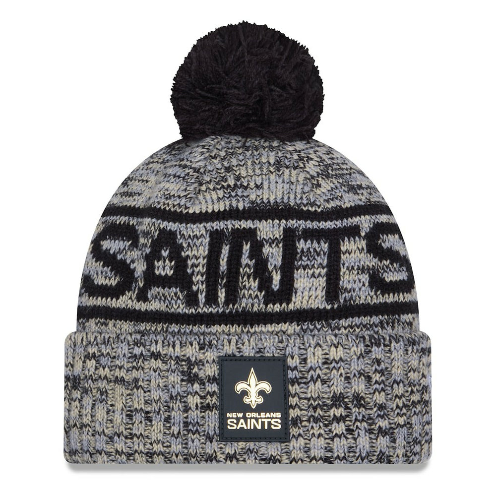 New Orleans Saints New Era 2025 Sideline Cold Weather Cuffed Knit Hat with Pom