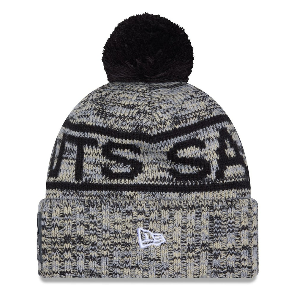 New Orleans Saints New Era 2025 Sideline Cold Weather Cuffed Knit Hat with Pom