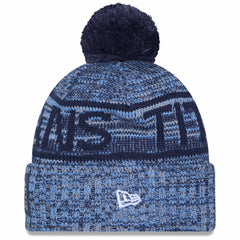 Tennessee Titans New Era 2025 Sideline Cold Weather Cuffed Knit Hat with Pom