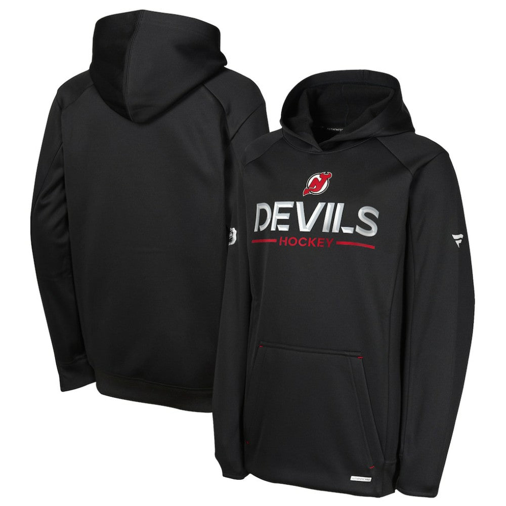 New Jersey Devils Fanatics Youth Authentic Pro Rink Raglan Hoodie For Sale
