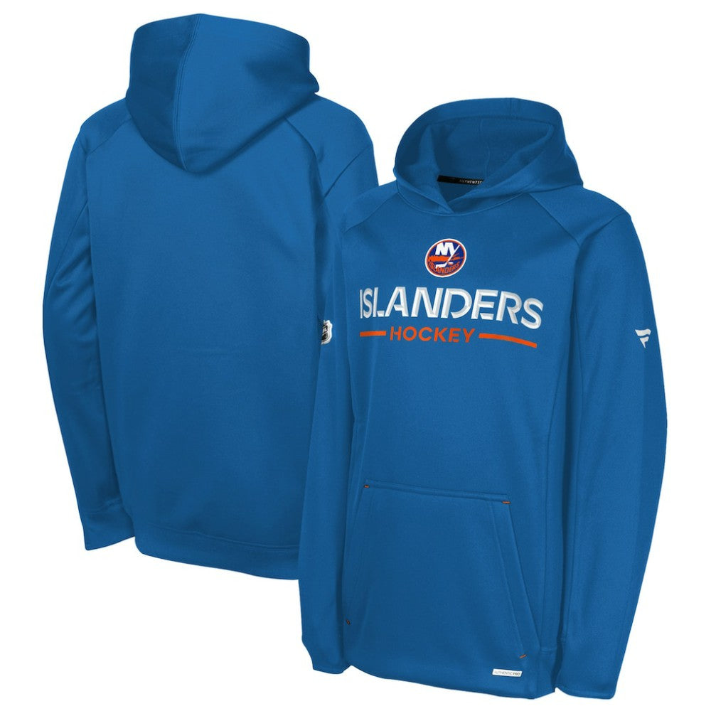 New York Islanders Fanatics Youth Authentic Pro Rink Raglan Hoodie For Sale