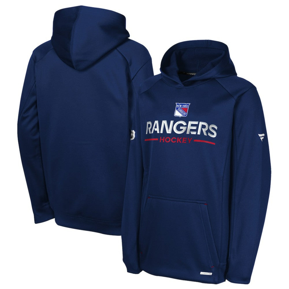 New York Rangers Fanatics Youth Authentic Pro Rink Raglan Hoodie Sale