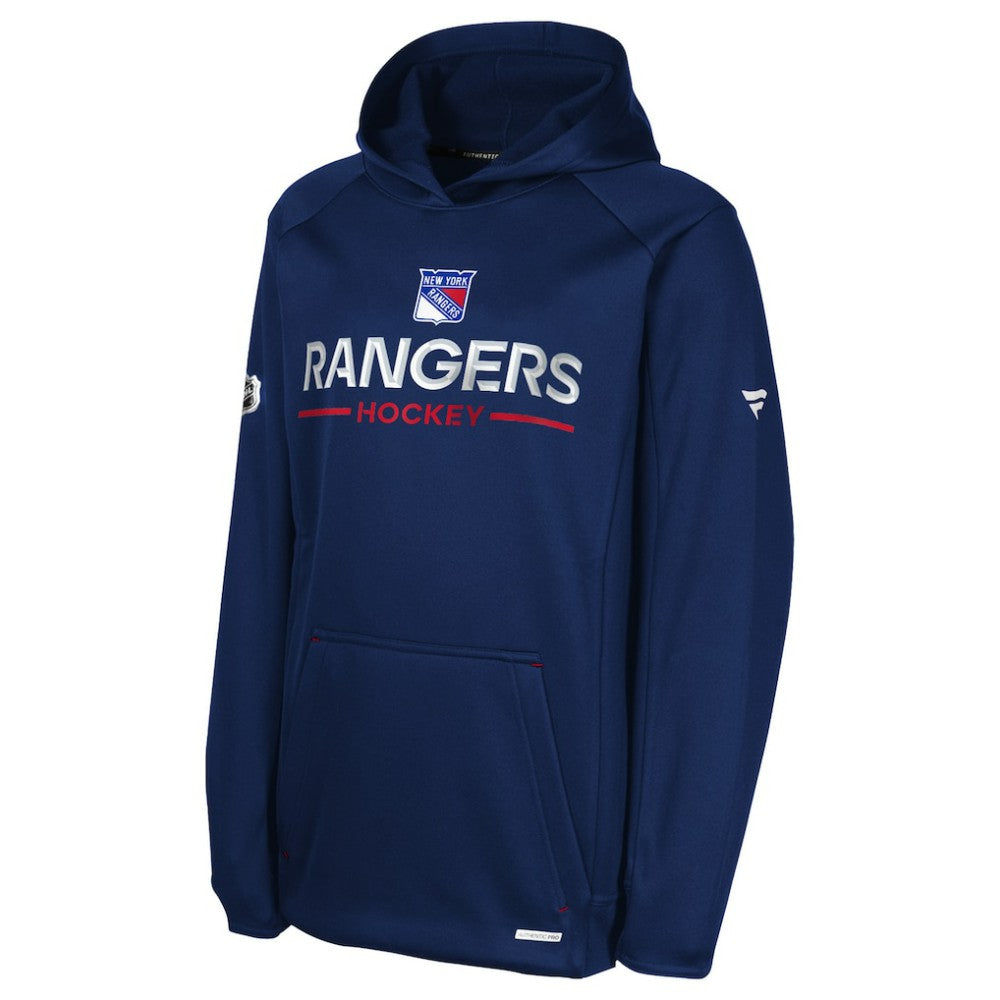 New York Rangers Fanatics Youth Authentic Pro Rink Raglan Hoodie Sale