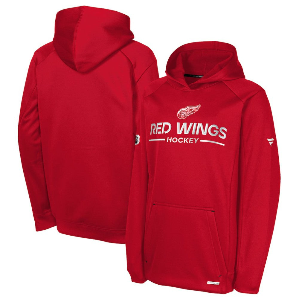 Detroit Red Wings Fanatics Youth Authentic Pro Rink Raglan Hoodie Discount