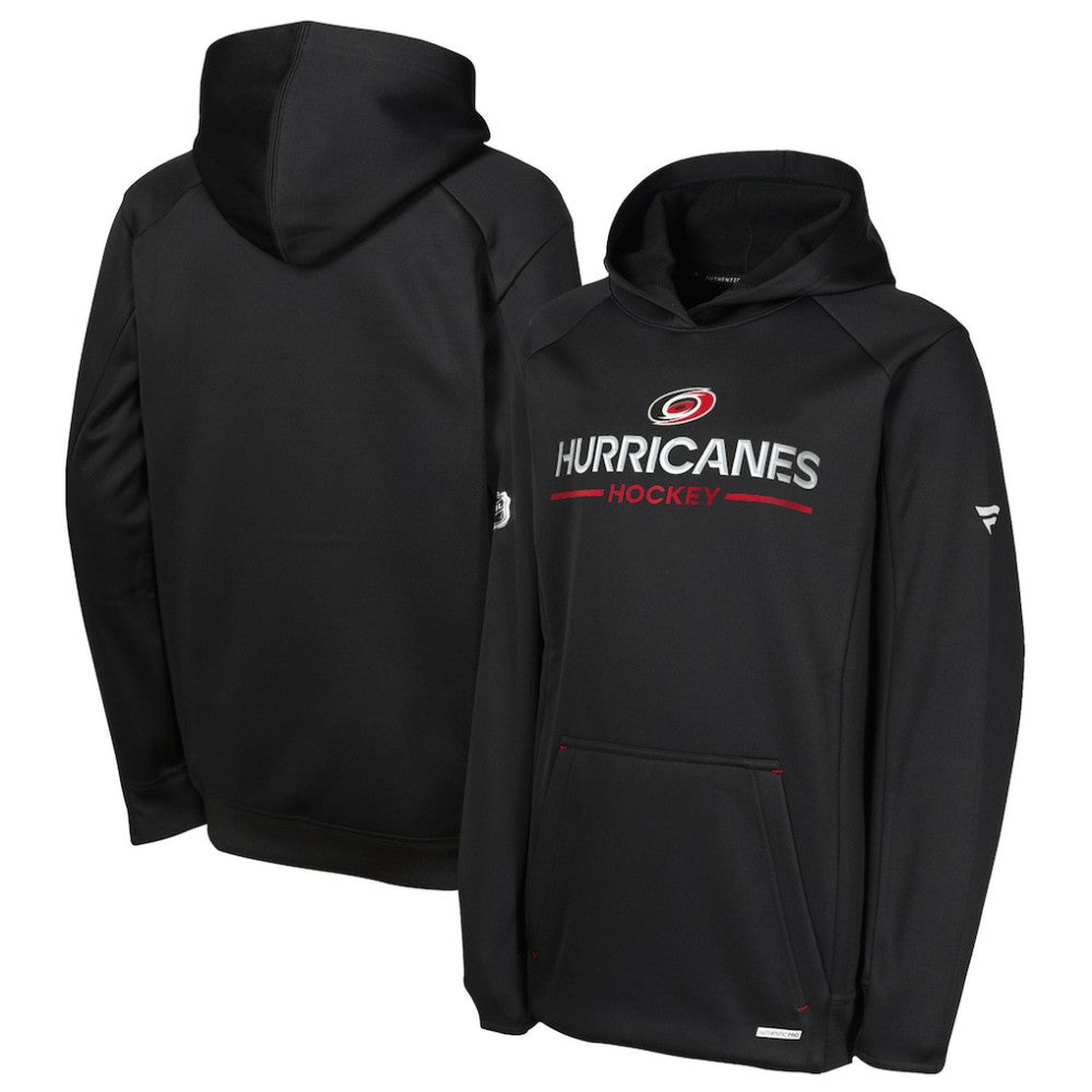 Carolina Hurricanes Fanatics Youth Authentic Pro Rink Raglan Hoodie Outlet