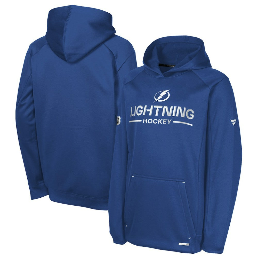 Tampa Bay Lightning Fanatics Youth Authentic Pro Rink Raglan Hoodie For Sale