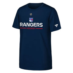 New York Rangers Fanatics Youth Authentic Pro Wordmark T-Shirt For Sale