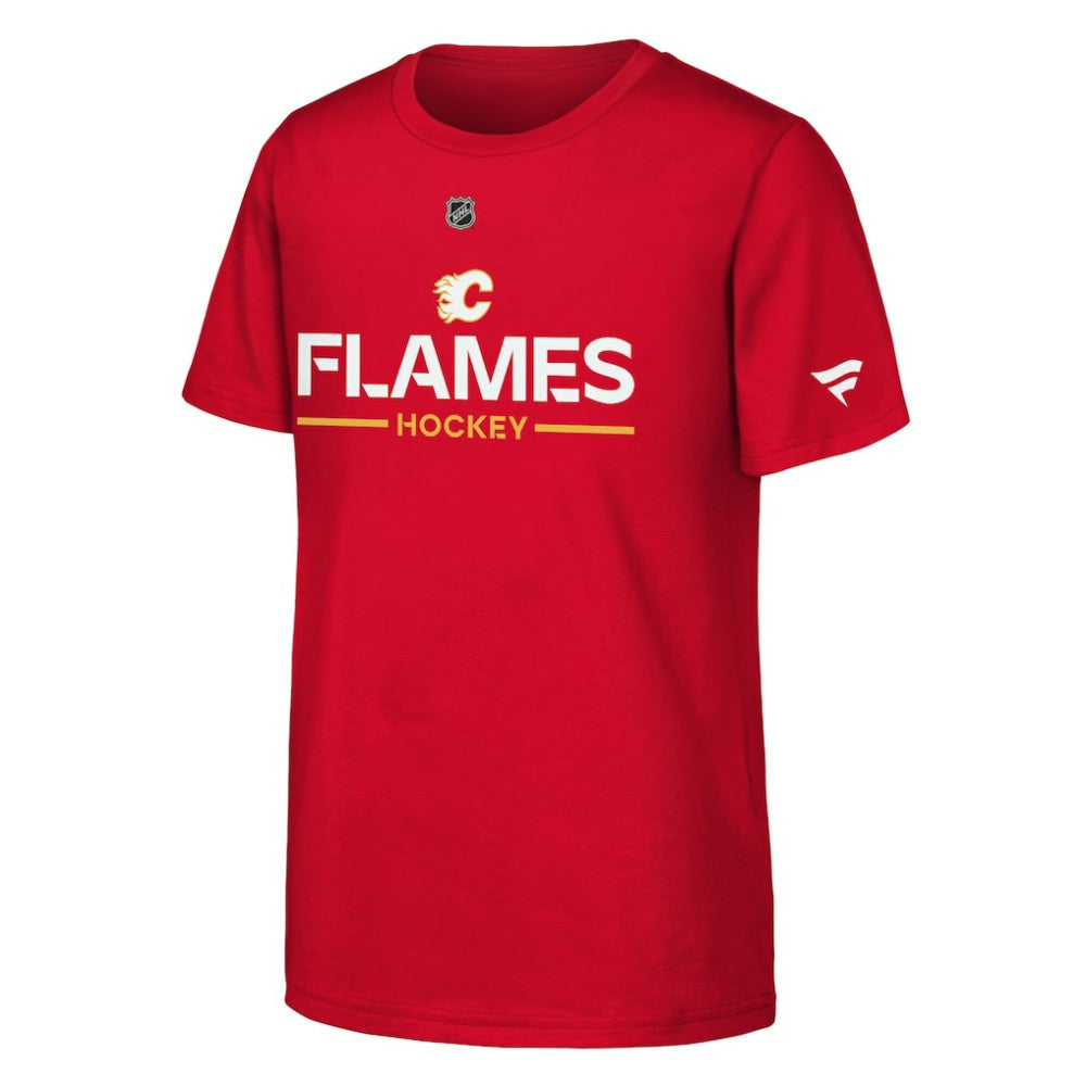 Calgary Flames Fanatics Youth Authentic Pro Wordmark T-Shirt Online
