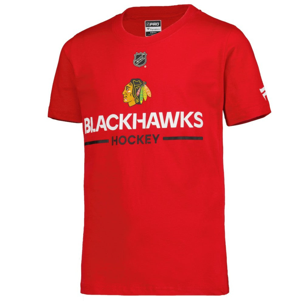 Chicago Blackhawks Fanatics Youth Authentic Pro Wordmark T-Shirt Discount