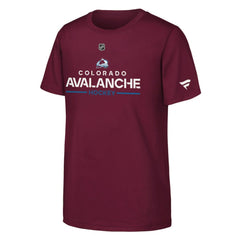 Colorado Avalanche Fanatics Youth Authentic Pro Wordmark T-Shirt On Sale