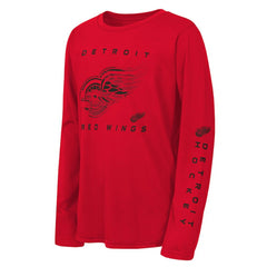 Detroit Red Wings Outerstuff Youth Seize the Win Long Sleeve T-Shirt Outlet