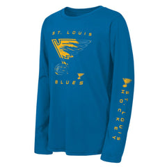 St. Louis Blues Outerstuff Youth Seize the Win Long Sleeve T-Shirt Outlet