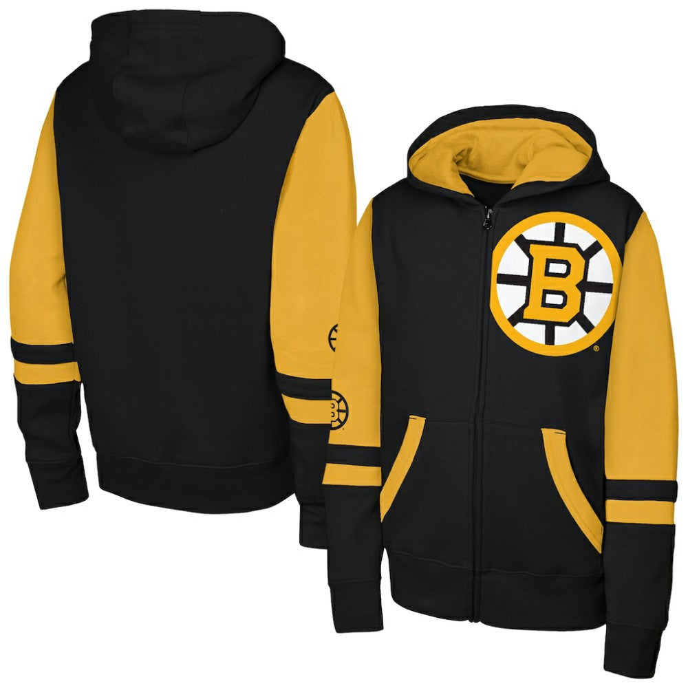 Boston Bruins Outerstuff Youth Face Off Full-Zip Hoodie Online