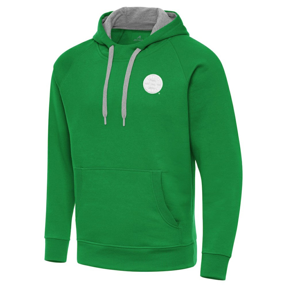 Boston Bruins Antigua St. Patrick's Day Victory Pullover Hoodie On Sale