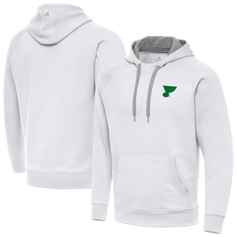 St. Louis Blues Antigua St. Patrick's Day Victory Pullover Hoodie On Sale